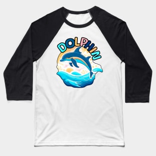 Animal Alphabet - D for Dolphin Baseball T-Shirt